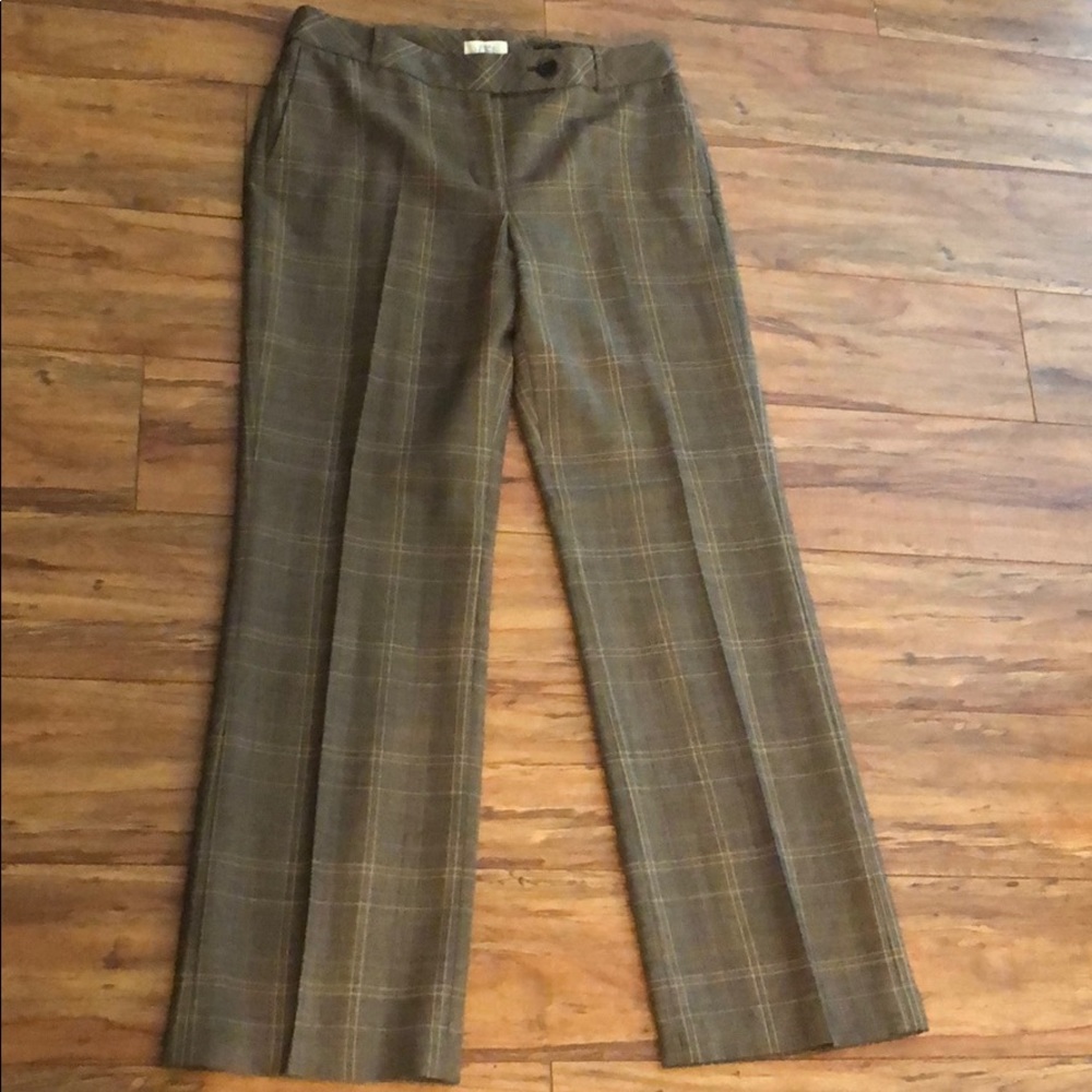 LOFT Full Lined Plaid Pants, Like New!!